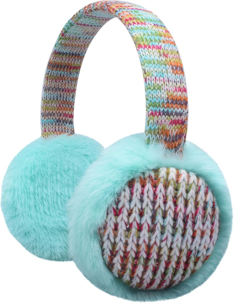 EDCYF Kids Knit EarMuffs Plush Warm Ear Muffs Winter Cold Weather Ear Warmer for Boys Girls - Image 1